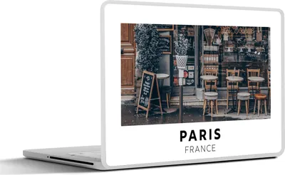Produktbild von MuchoWow® Laptop Aufkleber Sticker Cover Paris - Frankreich - Cafe 25x18 cm - Laptop-Deko