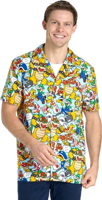 Produktbild von OppoSuits Hemd Herren Kurzarm Super Mario Bowsers Kingdom M