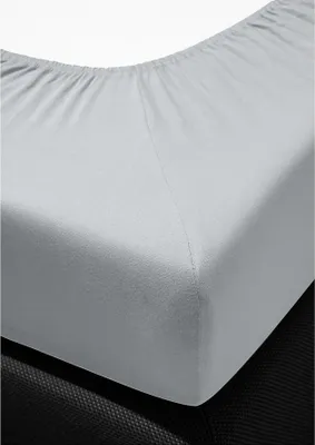 Produktbild von Irisette Mako-Jersey Spannbetttuch Jupiter 0008 silber 100 x 200 cm + 90-100 x 190-220 cm