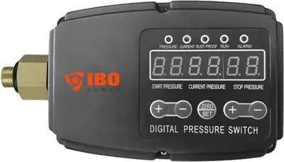 Produktbild von IBO, Elektronischer Druckschalter IBOPRESS 1/4 - Schwarz - Schutz vor Trockenlauf - Präzise Steuerung