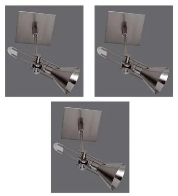 Immagine prodotto di 994.16  Paulmann Deco EBL Set Conus Spot 3x35W 105VA 230/12V GU4 nichel satinato metallo