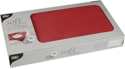 Obrázok produktu pre Papstar Mitteldecke rot stoffähnlich Vlies soft selection 80x80cm