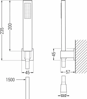Immagine prodotto di Mexen R-02 set doccia a parete, cromato - 785005050-00