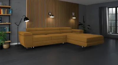 Produktbild von Ecksofa mit Schlaffunktion und Bettkasten, Designer Schlafsofa mit Bettkasten