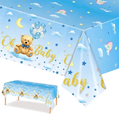 Produktbild von Blaue Teddybär Tischdecke 137 x 274 cm für Jungen