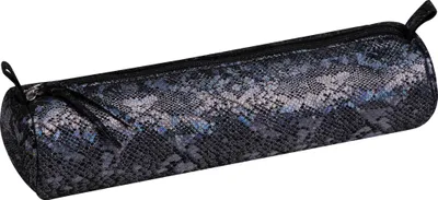 Produktbild von Clairefontaine 4x rundes Schlampermäppchen Ø5,5x22 cm Lazer schwarz 410027C