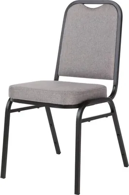 Produktbild von Bolero Bankettstühle mit quadratischer Lehne grau (4 Stück)