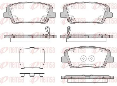 Produktbild von REMSA Bremsbeläge Satz Hinten Bremsklötze für KIA SORENTO III 1274.09