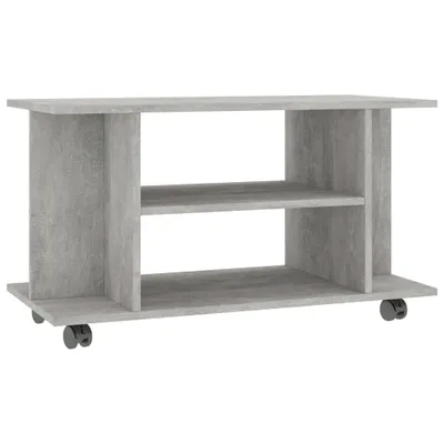 Produktbild von vidaXL TV-Schrank mit Rollen Betongrau 80x40x45 cm Holzwerkstoff