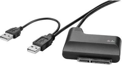 Produktbild von Renkforce Festplatten/SSD Adapter [1x USB 2.0 Stecker A - 1x SATA-Kombi-Stecker 7+15pol.] 0.30 m vergoldete Steckkontak
