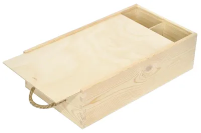Productafbeelding van Creative Deco Wijn Houten Kist Gewoon met Schuifdeksel, 35 x 21 x 11 cm