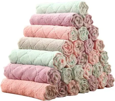 Produktbild von Microvezel reinigingsdoeken Pack van 15 zacht absorberend pluisvrij keukenhanddoeken huishoudelijk reinigingsdoekje