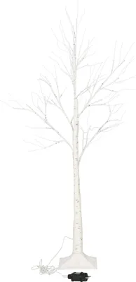 Immagine prodotto di SPRINGOS Albero decorativo LED in stile betulla, 150 cm, 72 LED, luce bianco caldo, albero artificiale, Natale, complementi d'arredo, per interni ed esterni