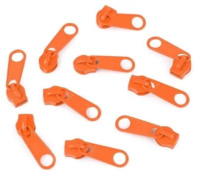10 Reißverschluss Zipper für Endlosreißverschluss, 3mm,orange