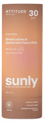Obrázok produktu pre Zriedený Minerálny Ochranný Krém na Tvár, SPF 30, Neháňavý, Sunly, ATTITUDE