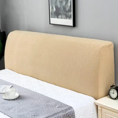 Stretch-Kopfteilbezug, elastisch, 150-170 cm, beige