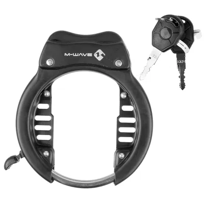 Zdjęcie produktu dla M-Wave frame-padlock XL z kluczami i podświetleniem w kolorze czarnym