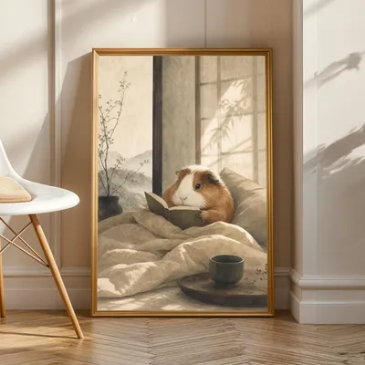 Coronet-Meerschweinchen, Meerschweinchenposter, Produktansicht 1