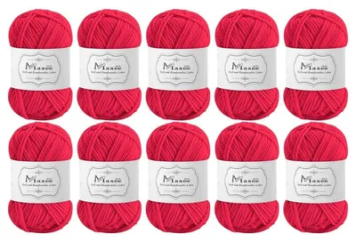 Produktbild von Handstrickgarn 500g Multicolor Acryl 10x50g 2,5mm dick