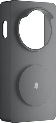 A dark gray protective case for a smart video doorbell.
