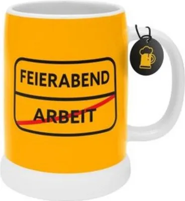 Produktbild von GRUSS & CO Bierkrug Motiv Feierabend: Geschenkartikel mit Spruch Feierabend