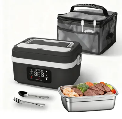 Elektrische Lunchbox 1L, kabellos, 8000 mAh, Timer, 6 Temp.