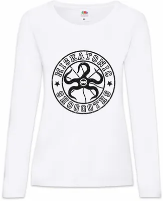 Produktbild von Urban Backwoods Miskatonic Shoggots, Damen Langarmshirt, Farbe: Weiß, Größe: M