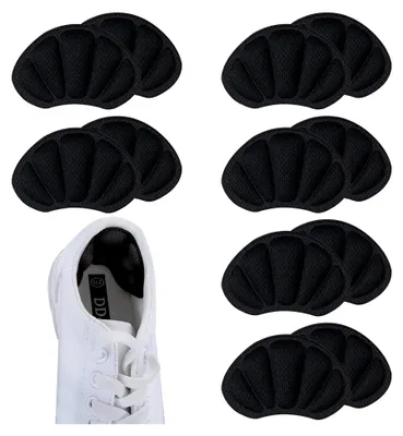 Produktbild von 6 Paar Fersenpolster für Schuhe, Fersenschutz und Fersenkissen Selbstklebend für Damen und Herren (Schwarz)