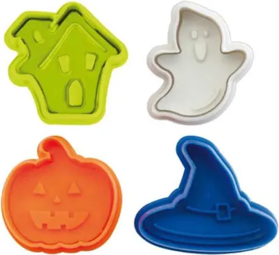 Produktbild von Halloween-Ausstechformenset aus Kunststoff – 4-teilig