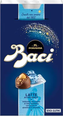 Produktbild von 3x Perugina Baci Bijou Latte Pralinen mit Milchschokolade gefüllt mit Gianduja und Haselnuss 200g