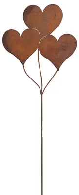 Herz-Ballons aus Metall, Patina, Gartendeko, 114 cm