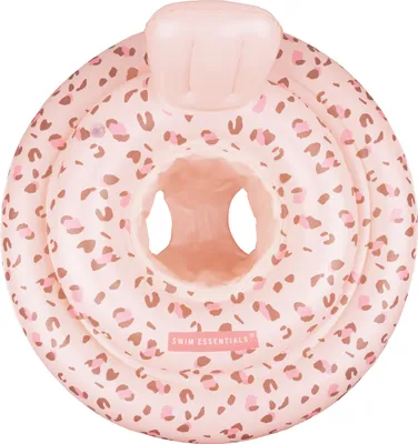 Produktbild von Swim Essentials Babyschwimmsitz Pink Panther Druck, 0-1 Jahr, Ø 69 cm, bis 11 kg, PVC, 4 Luftkammern, inkl. Flickzeug, geräumige Beinöffnung, stabil schwimmend