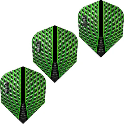 Produktbild von Harrows - Dart Flights, Kieselerde 3er-Pack PP6379 (Einheitsgröße) (Grün)