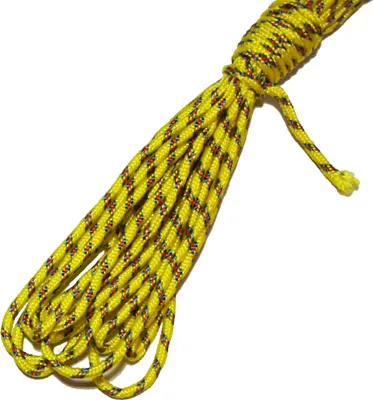 Produktbild von 5m Farbe-310 gelb-blau-rot Paracord Schnüre Nylonleine 2 mm