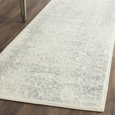 Polypropylen-Läufer 62x240 cm, Elfenbein/Silber, rechteckig