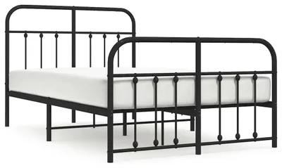 Immagine prodotto di vidaXL Struttura letto con testiera e pediera in metallo nero 120x190 cm