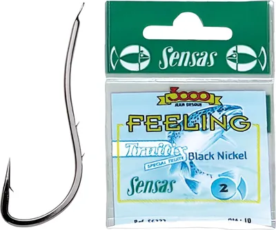 Produktbild von Sensas Forellen-Haken Einzelhaken schwarz #6 10Stk.