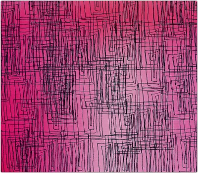 Produktbild von Spritzschutz Herdabdeckplatte Schneidebrett aus Glas Abstrakte pinkige Linien 1-Teilig (60x52cm)