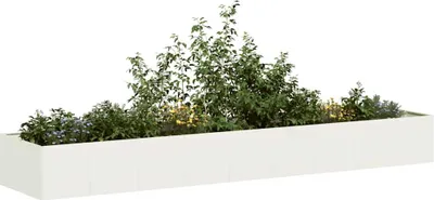 Produktbild von vidaXL Pflanzgefäß Weiß 360x80x40 cm Stahl