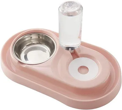 Obrázek produktu pro Automatické napáječe pro malá až středně velká domácí zvířata, nerezové, bez misky, dvojité misky pro psy