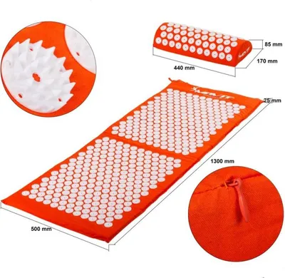 Obrázok produktu pre MOVIT Akupresúrna podložka s vankúšom, 130x50 cm, oranžová