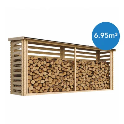 Obrázek produktu pro Stojan na palivové dřevo - 6,7 m3 - Š112xL458xV199 cm - TIMBELA M203