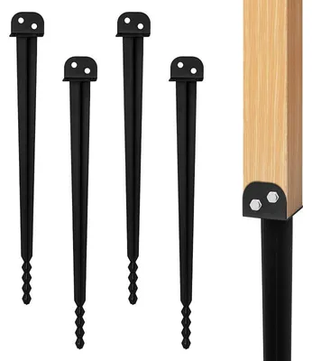 Produktbild von Ikodm Einschlagbodenhülse 4 St., 700 mm, 55 mm, pulverbeschichtet, Pfostenträger für Holzpfosten, Zaun, Sichtschutz und Gartenprojekte