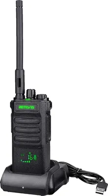 Immagine prodotto di Retevis RT86 Walkie Talkie a lungo raggio, walkie talkie ad alta potenza da 2600mAh, walkie talkie professionale con clone wireless, torcia, allarme per esterni, caccia (nero, 1pc)