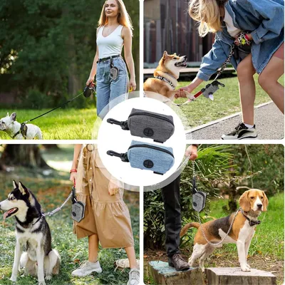 Produktbild von Set aus 2 Hundekotbeutelhaltern - Kotbeutelspender aus Oxford-Stoff für Hunde - WERIGONI
