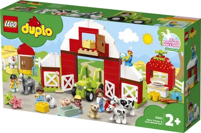 Produktbild von LEGO 10952 DUPLO Scheune, Traktor und Tierpflege, Spielzeug für Kleinkinder ab 2 Jahren mit Figuren: Pferd, Schwein und Kuh