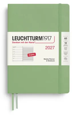 Produktbild von LEUCHTTURM1917 Wochenkalender 2027 Medium (A5) mit Notizbuch, liniert - Terminpl