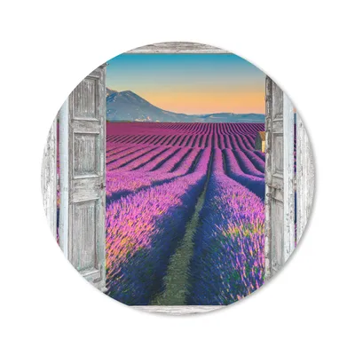 Produktbild von MuchoWow® Mauspad Mousepad Lavendel - Sommer - Ausblick - Blumen 20x20 cm - Mousepads - Maus Mat - Pad - Mausunterlage - Schreibtischmatte