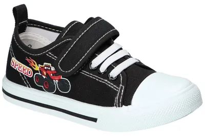 Produktbild von American Club TEN182, Kinder Sneaker Klettverschluss Leder-Einlegesohle weißer Boden, Schwarz 30