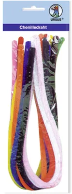 Produktbild von Chenilledraht 9mmx 50cm VE=10 Stück 10 Farben sortiert